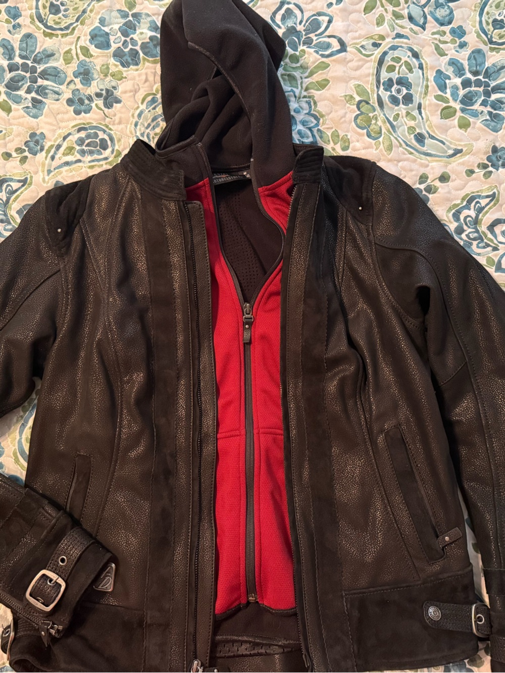 Harley-Davidson black suede Leather Biker Jacket